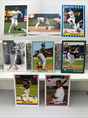 Miguel Tejada lot of 8 (A’s, Orioles)